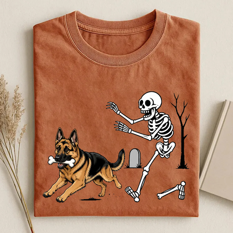 Belgian Malinois Dog Breeds Halloween Skeleton T-shirt