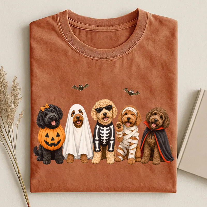 Goldendoodle Dogs in Costume Halloween T-shirt/Sweatshirt