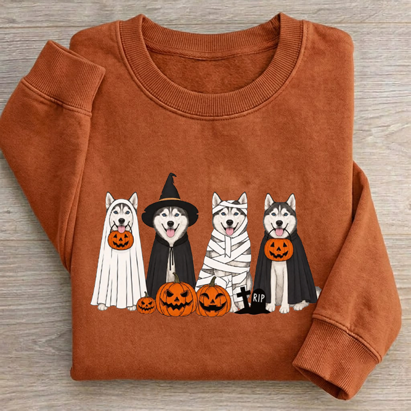 Halloween Husky Sweatshirt
