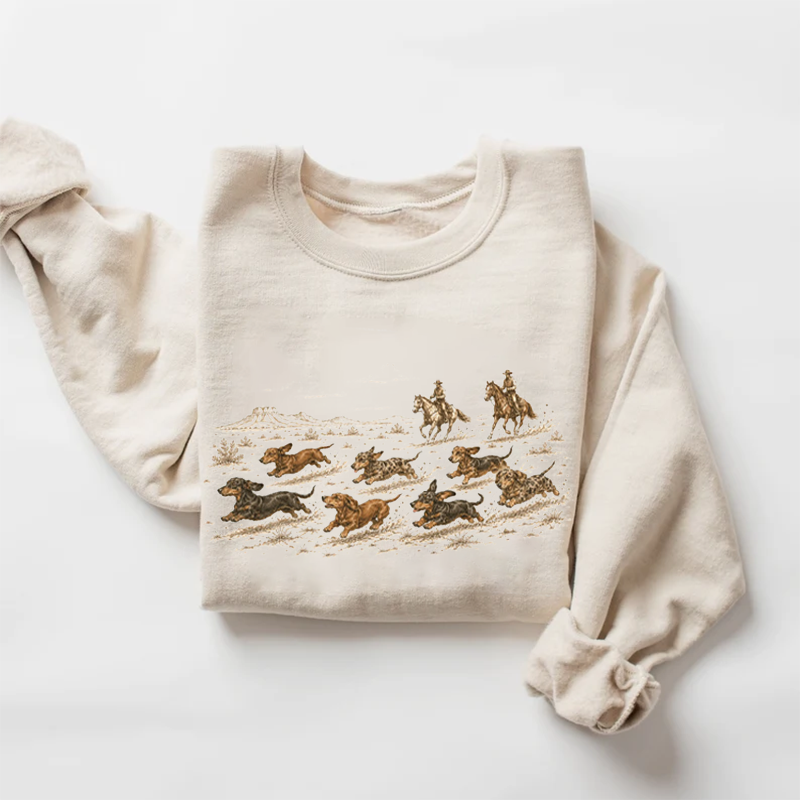 Vintage Dachshund Western Sweatshirt