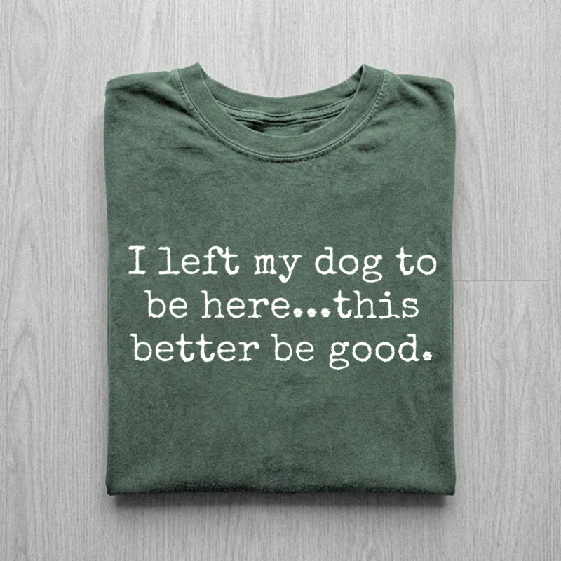 I Left My Dog To Be Here This Better Be Good T-shirt