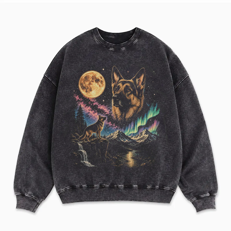 90s German Shepherd Howling Sweatshirt