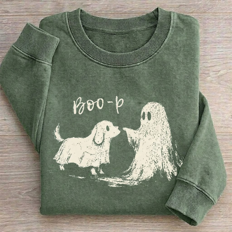 Retro Boo-p Ghost Dog Sweatshirt