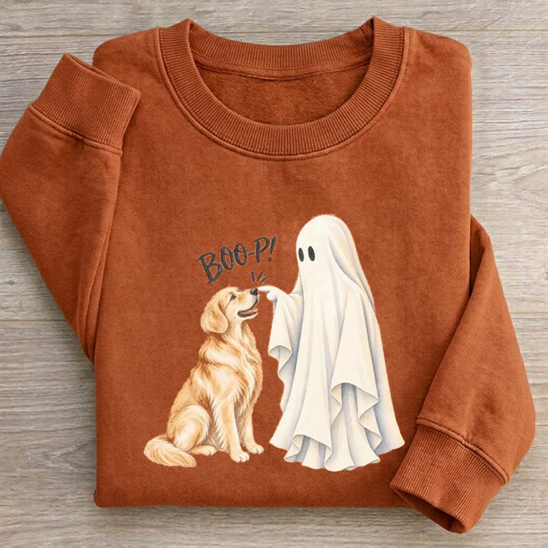 Golden Retriever Dog Breeds Halloween BOO-P Sweatshirt