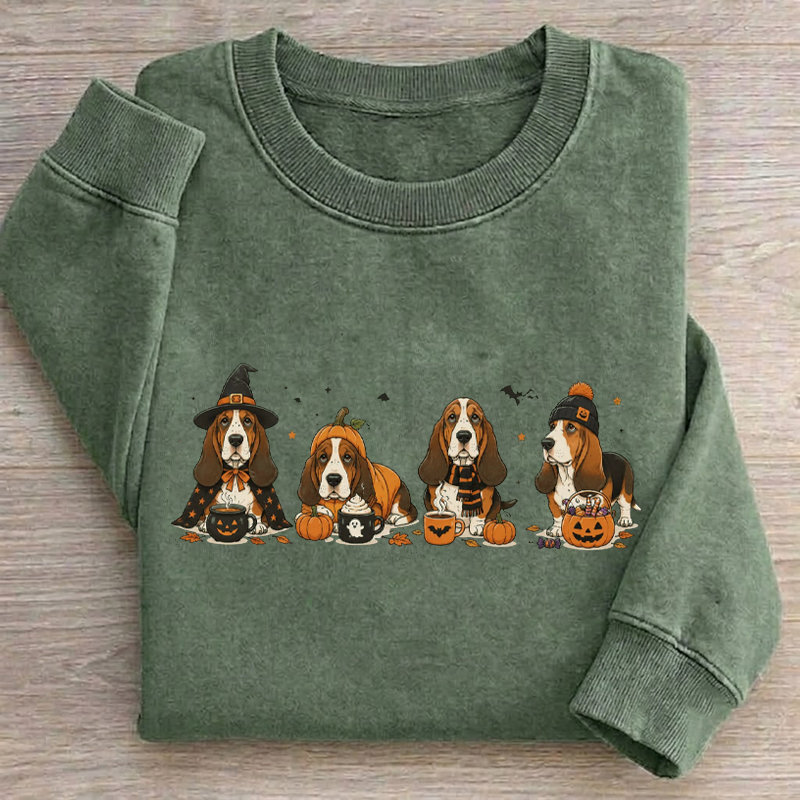 Basset Hound Halloween Sweatshirt