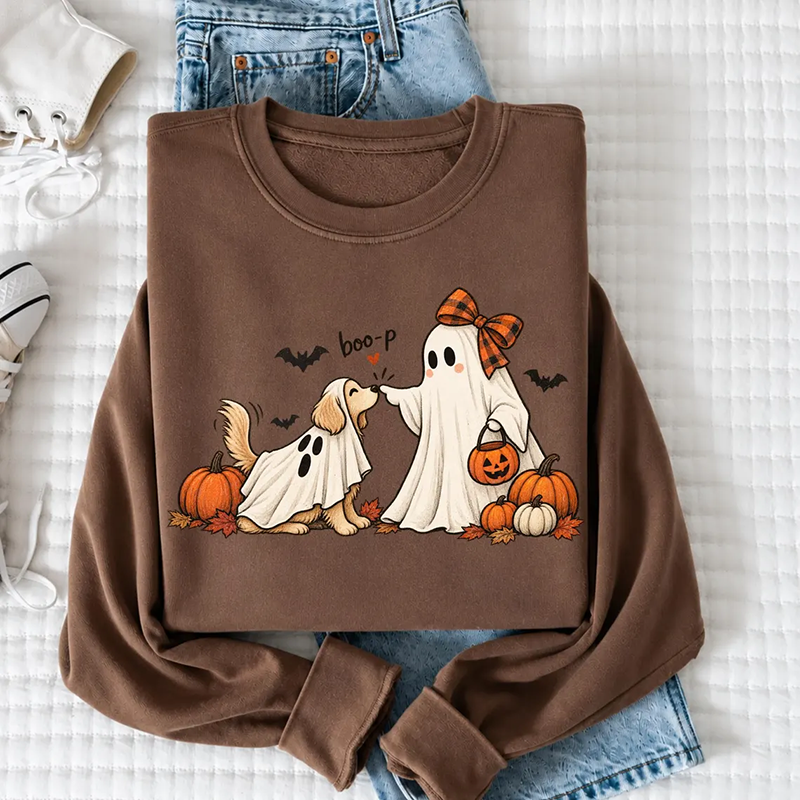 Ghost Dog Halloween Sweatshirt