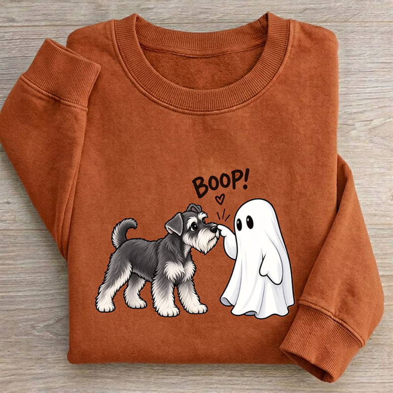 Miniature Schnauzer Ghost Boop Sweatshirt