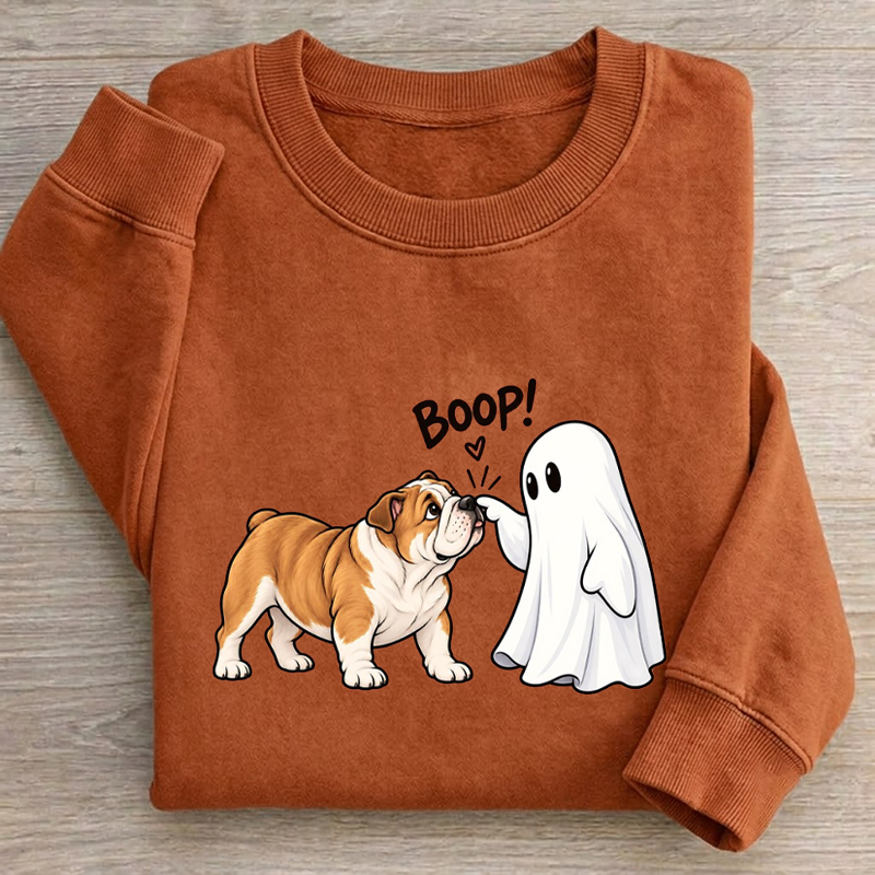 English Bulldog Ghost Boop Sweatshirt