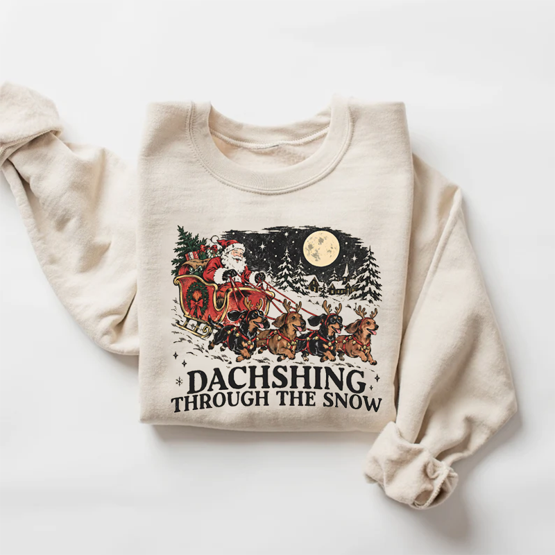 Dachs-ing Through The Snow Sweatshirt
