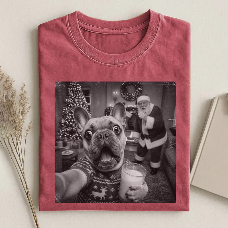 Christmas French Bulldog T-shirt