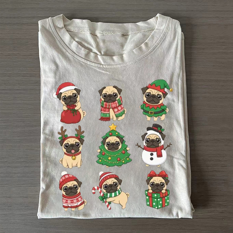Pug Christmas T-shirt