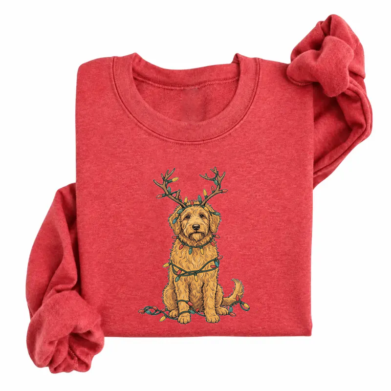 Reindeer Goldendoodle Dog Christmas Sweatshirt