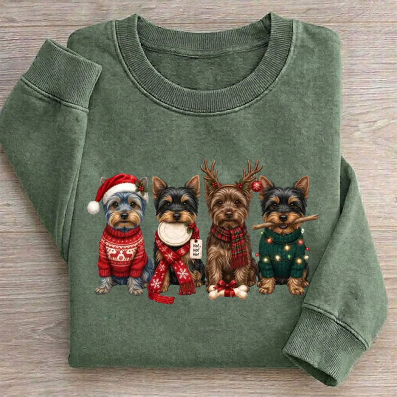 Christmas Yorkie Dog Breeds Sweatshirt