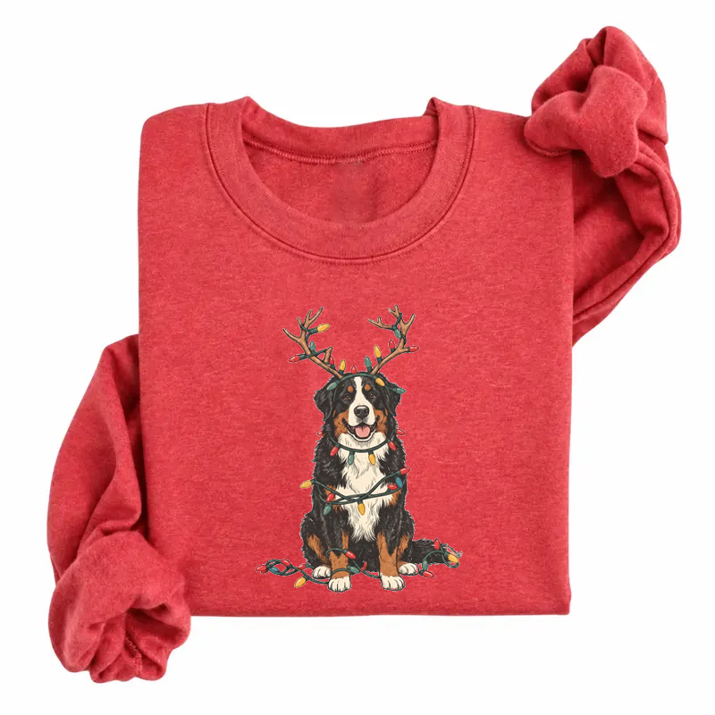 Reindeer Bernese Mountain Dog Christmas Sweatshirt