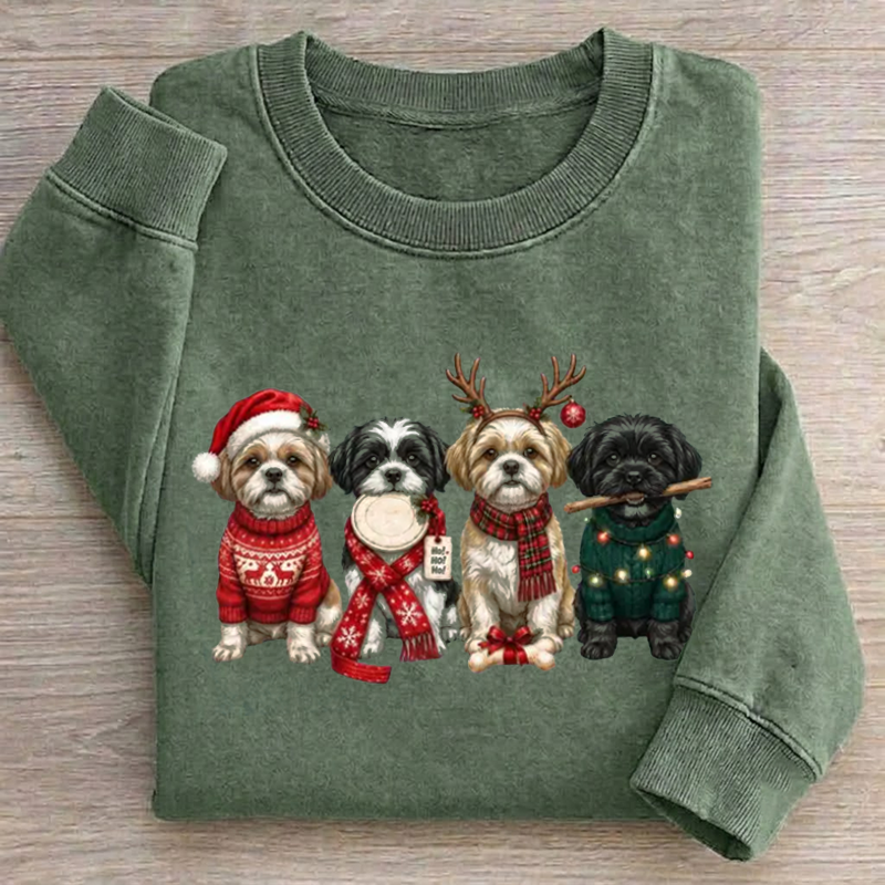 Christmas Shih Tzu Dog Breeds Sweatshirt