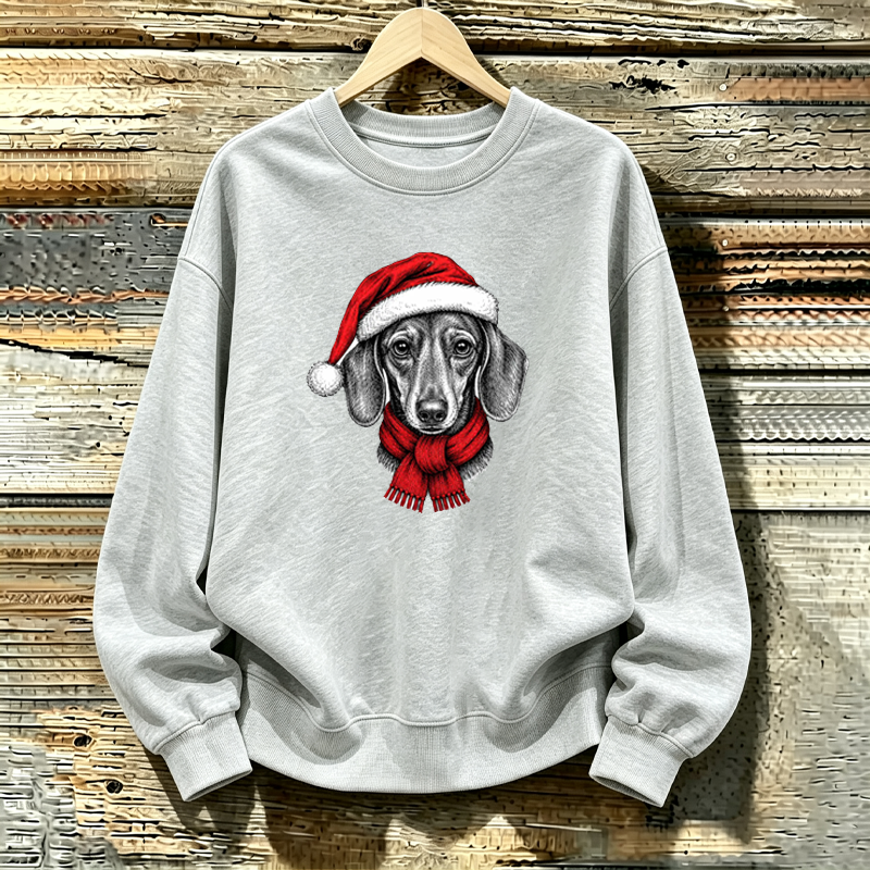 Santa Paws Christmas Dachsund Dog Sweatshirt