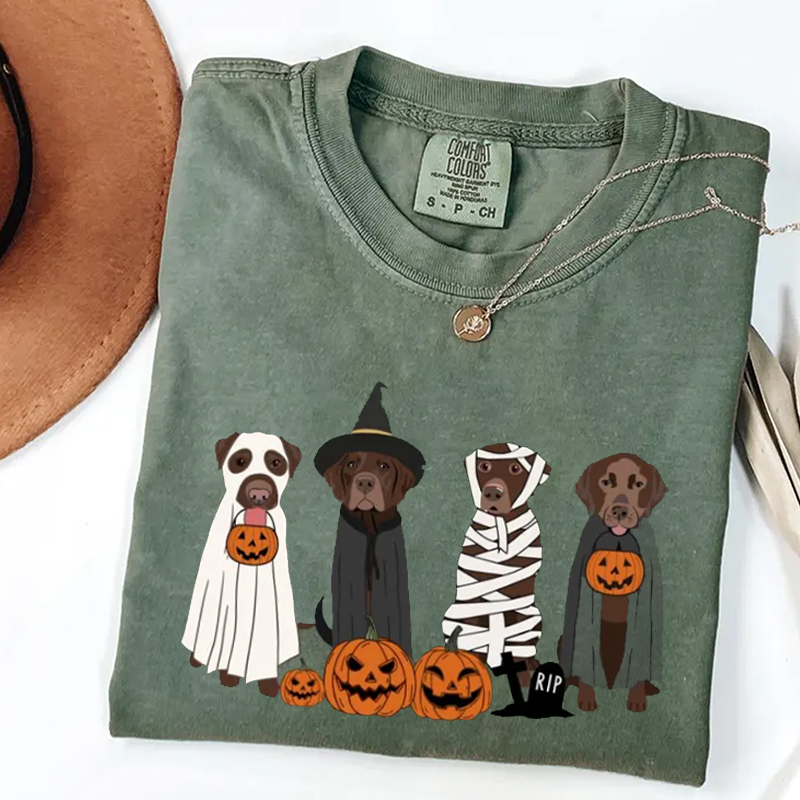 Brown Labrador Halloween T-shirt