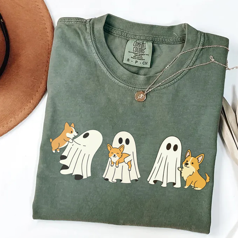 Corgi Dog Halloween T-shirt
