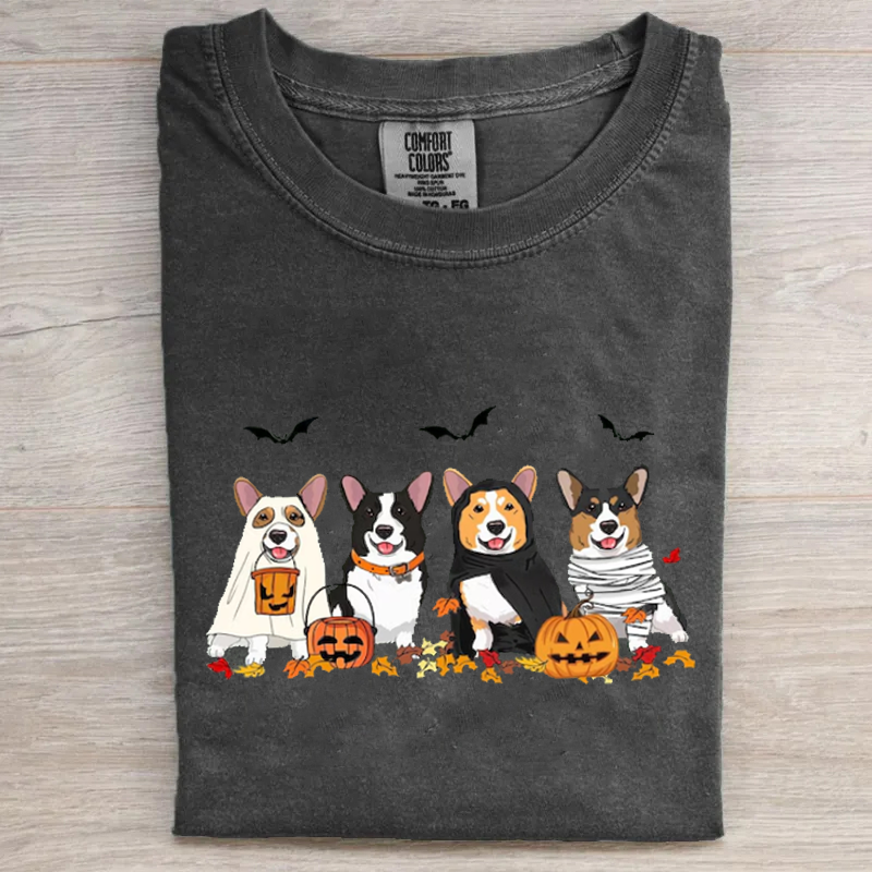 Halloween Corgi Ghost Dogs T-shirt