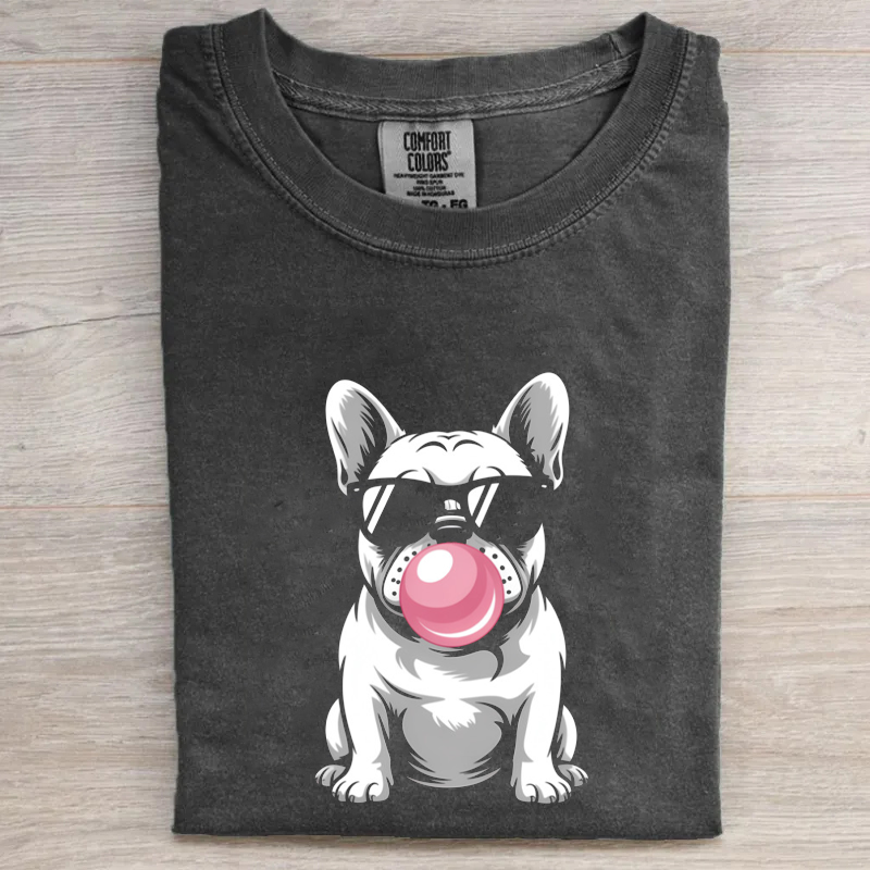 French Bulldog Blowing Bubble T-shirt