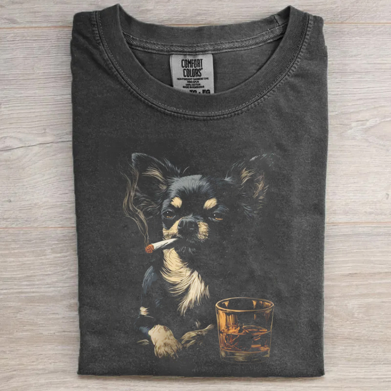 Funny Chihuahua Smoking T-shirt
