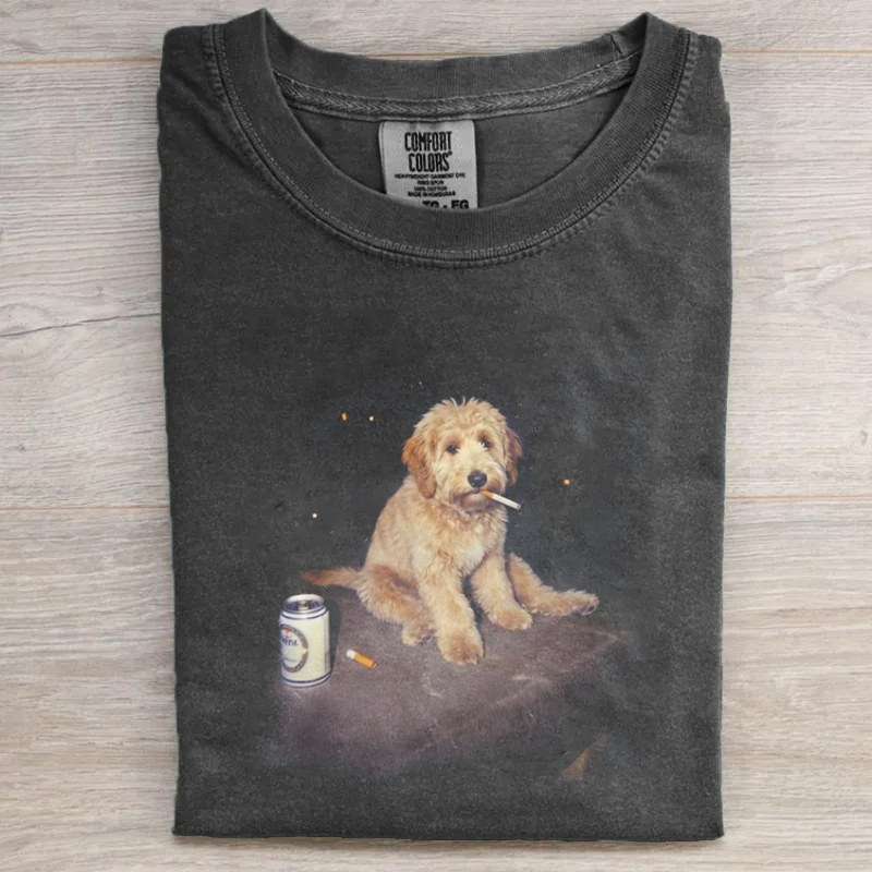 Funny Goldendoodle Smoking Meme T-shirt