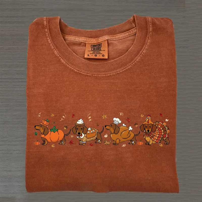 Comfort Colors Turkey Dachshund T-shirt