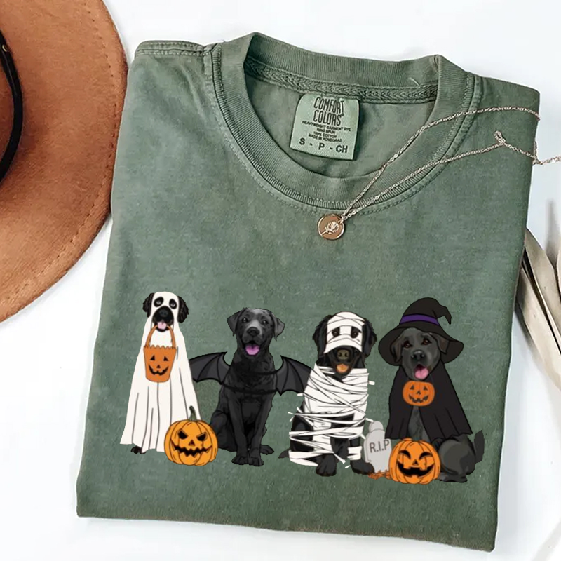 Black Labrador Halloween T-shirt