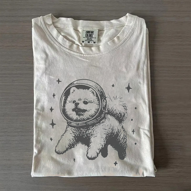 Vintage Pomeranian Astronaut T-shirt