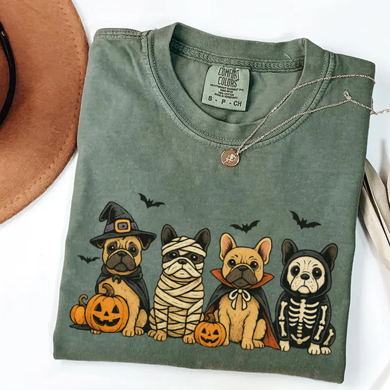 Comfort Colors Halloween French Bulldog T-shirt