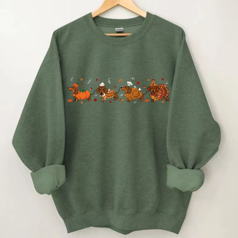 Comfort Colors Turkey Dachshund Sweatshirt