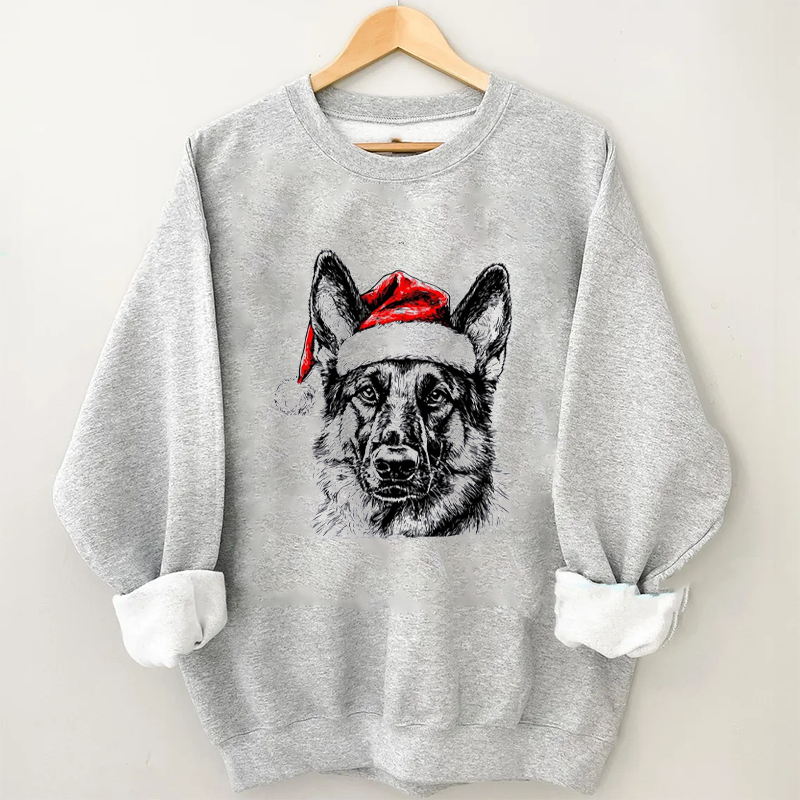 German Shepherd Santa Sweatshirt