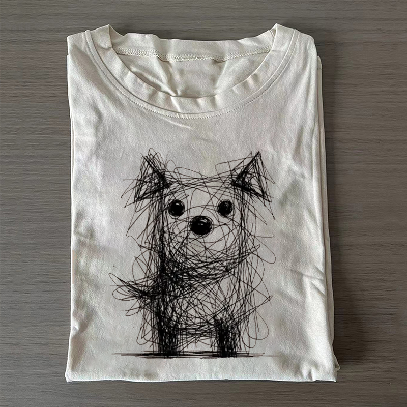 Scruffy Dog Chaos Art T-shirt