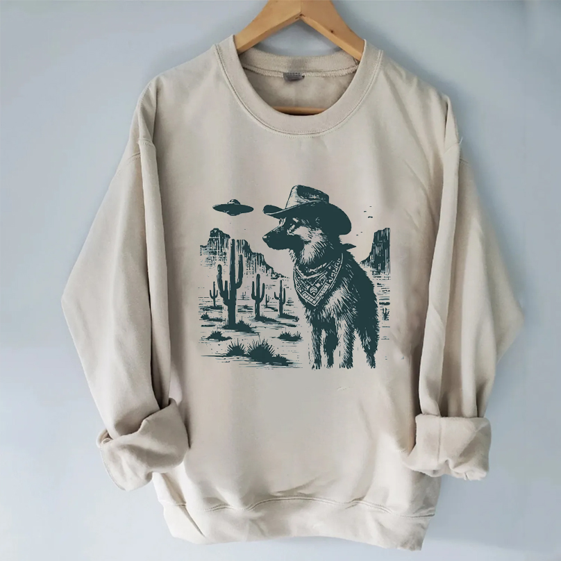Vintage German Shepherd UFO Sweatshirt
