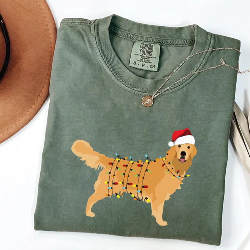 Christmas Golden Retriever T-shirt