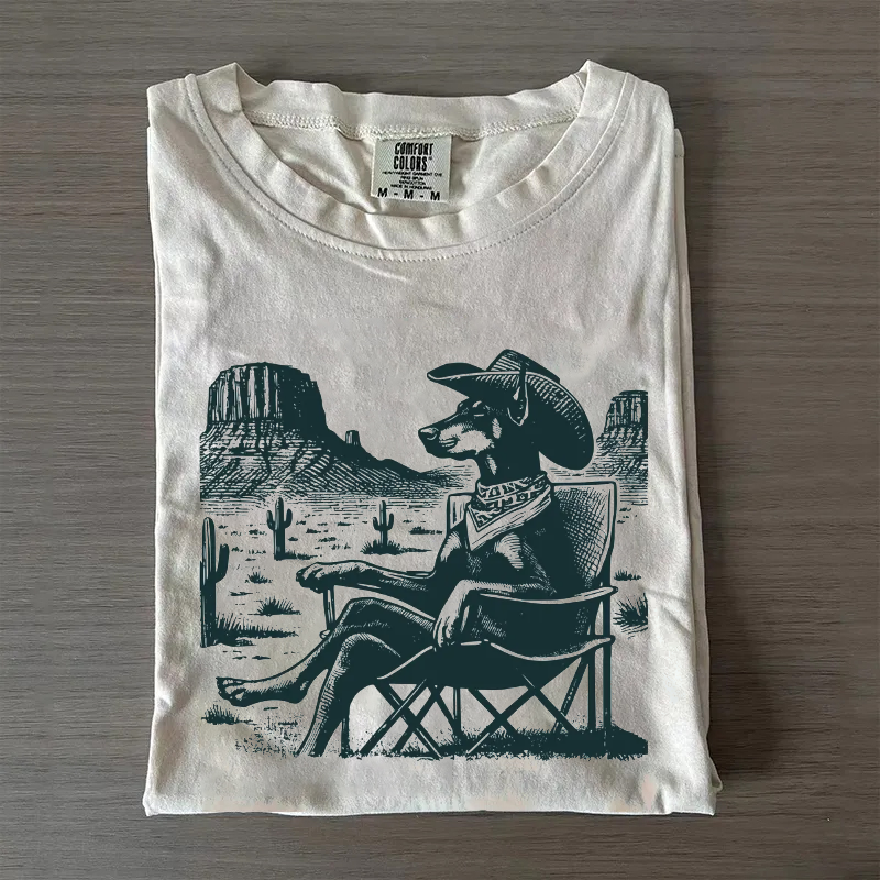 Vintage Doberman Western T-shirt