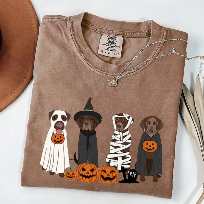 Brown Labrador Halloween T-shirt