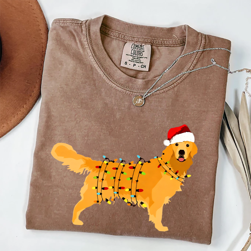 Christmas Golden Retriever T-shirt