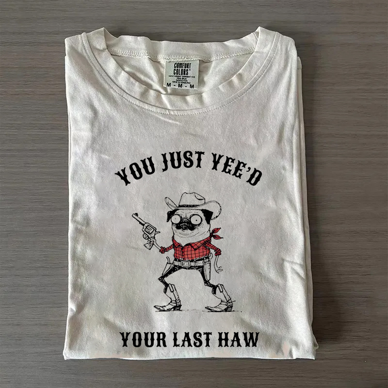 Funny Сowboy Pug T-shirt