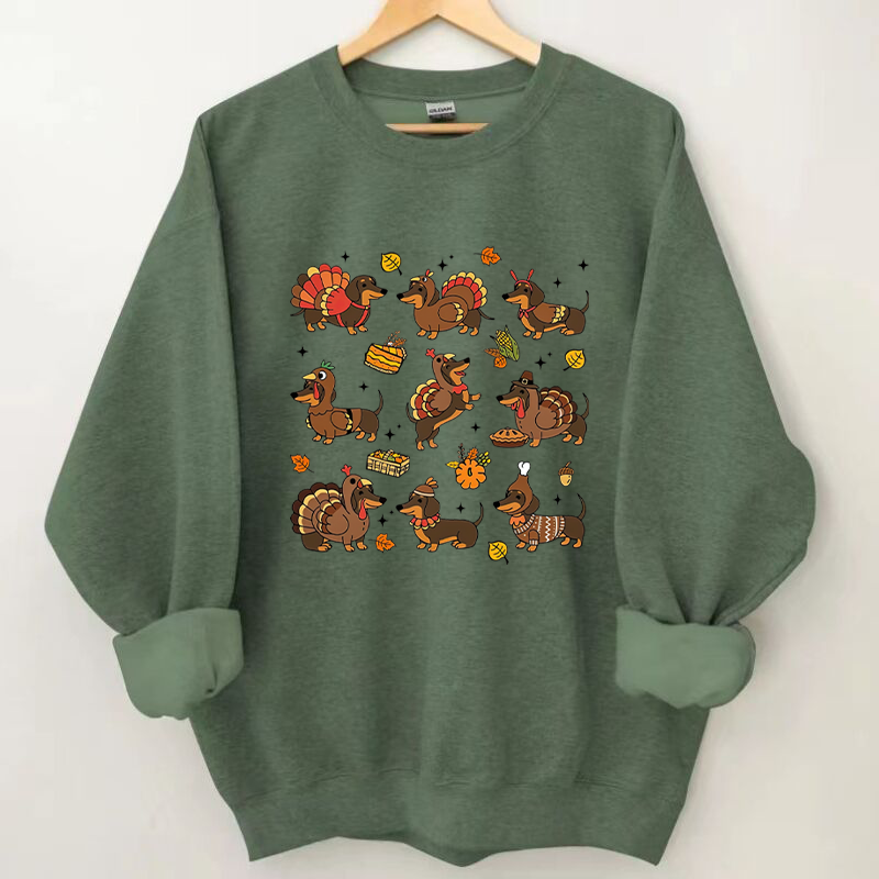 Comfort Colors Turkey Dachshund Sweatshirt