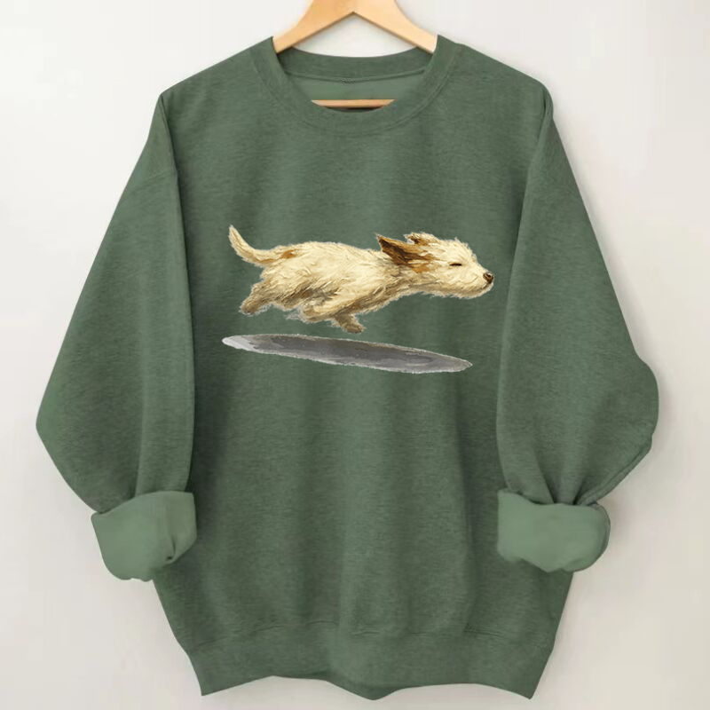 Cute Running Dog Sweatshirt