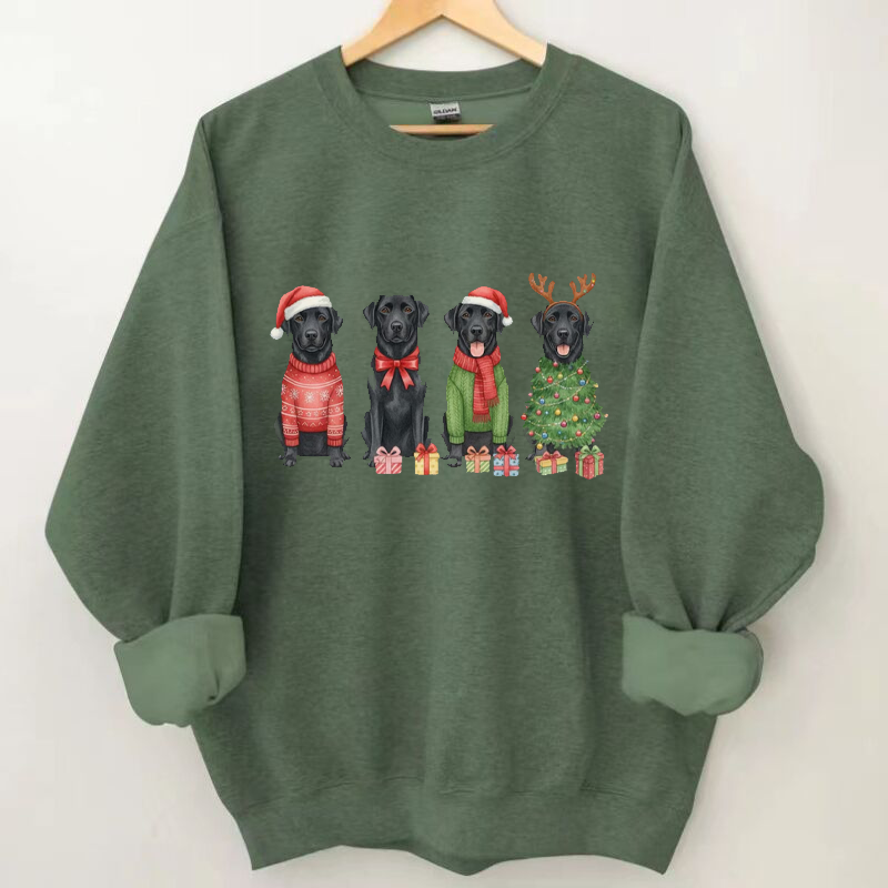 Christmas Black Labrador Sweatshirt
