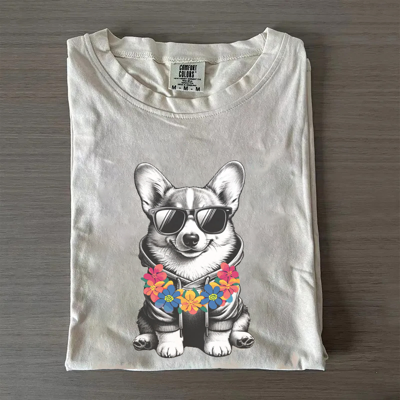 Hawaiian Corgi T-shirt