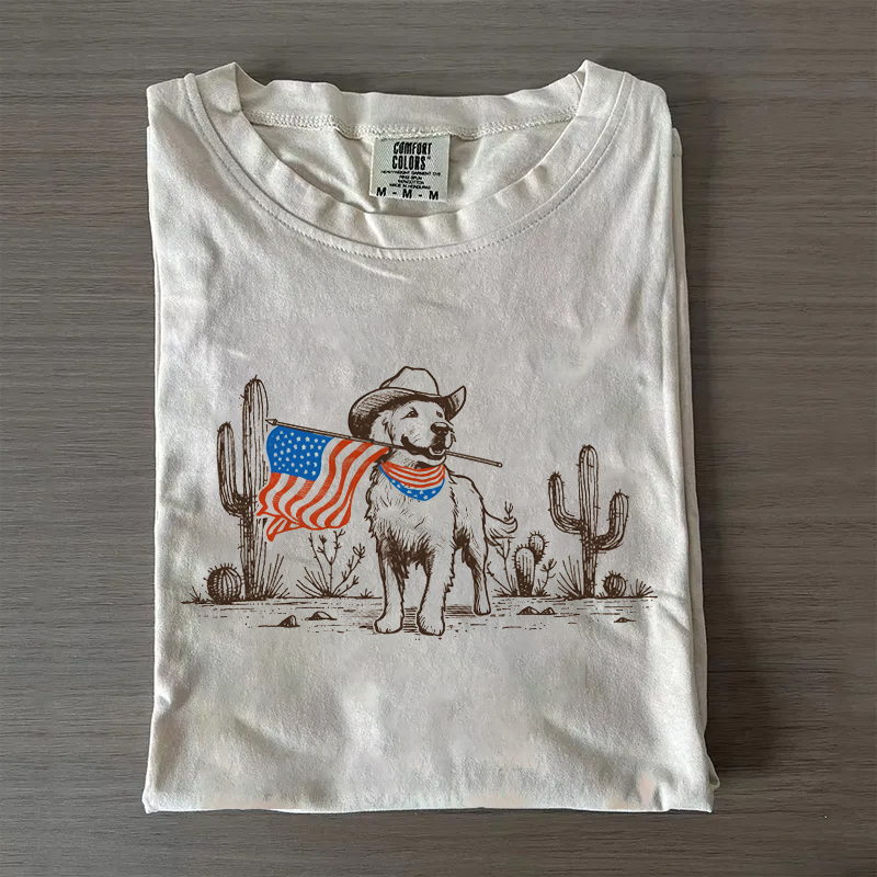 Comfort Colors Dog 4th of July T-shirt