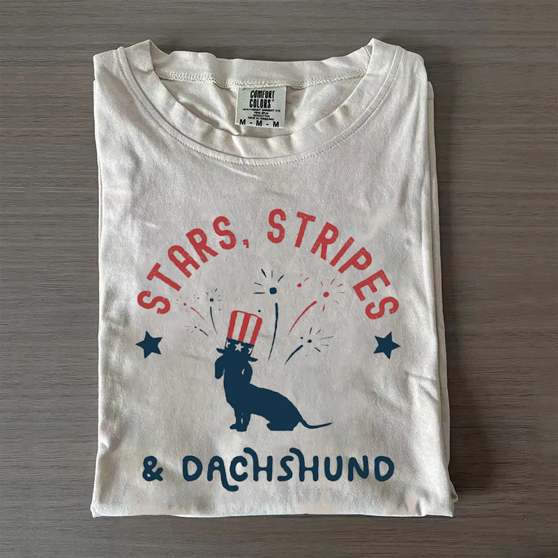 Stars Stripes & Dachshund T-shirt