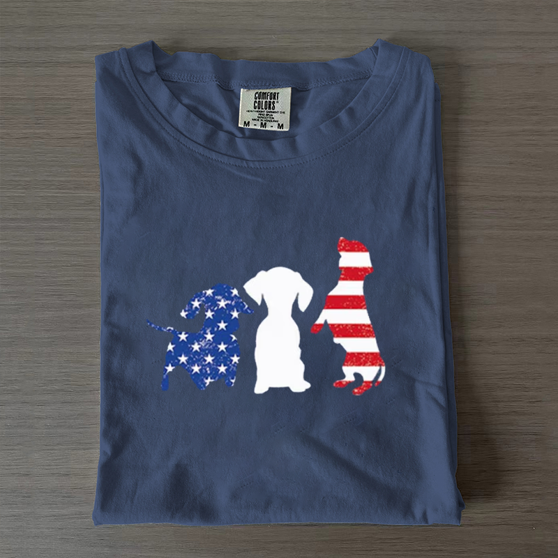 4th of July Dachshund T-shirt