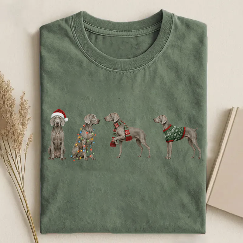 Weimaraner Christmas T-shirt