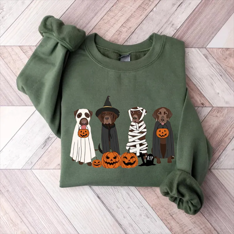 Brown Labrador Halloween Sweatshirt