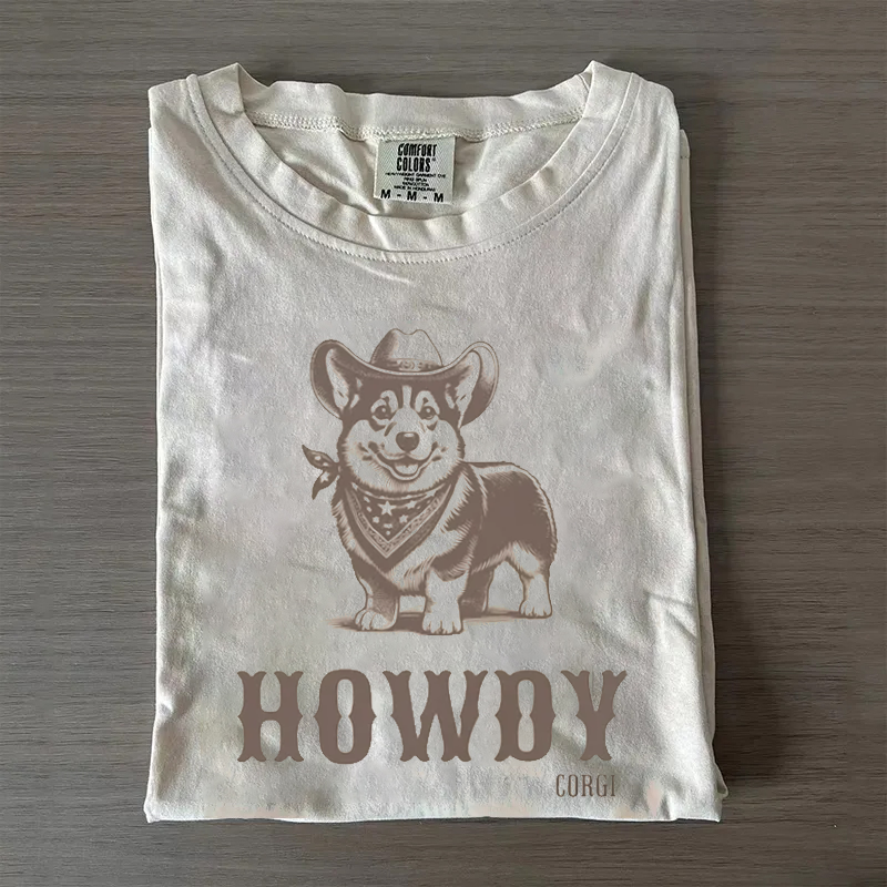 Howdy Corgi Cowboy T-shirt