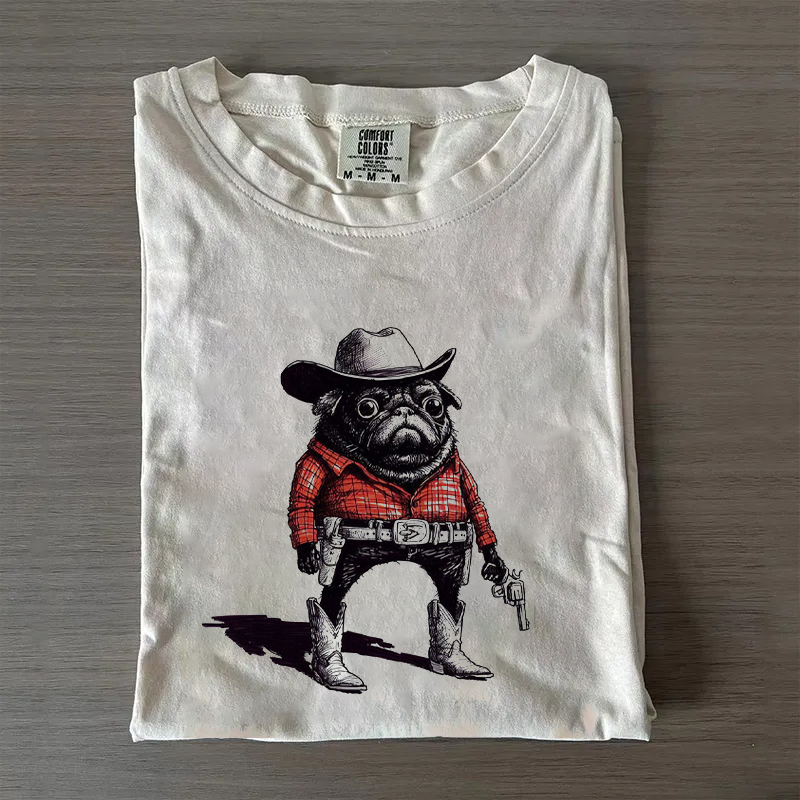 Pug Funny Cowboy T-shirt